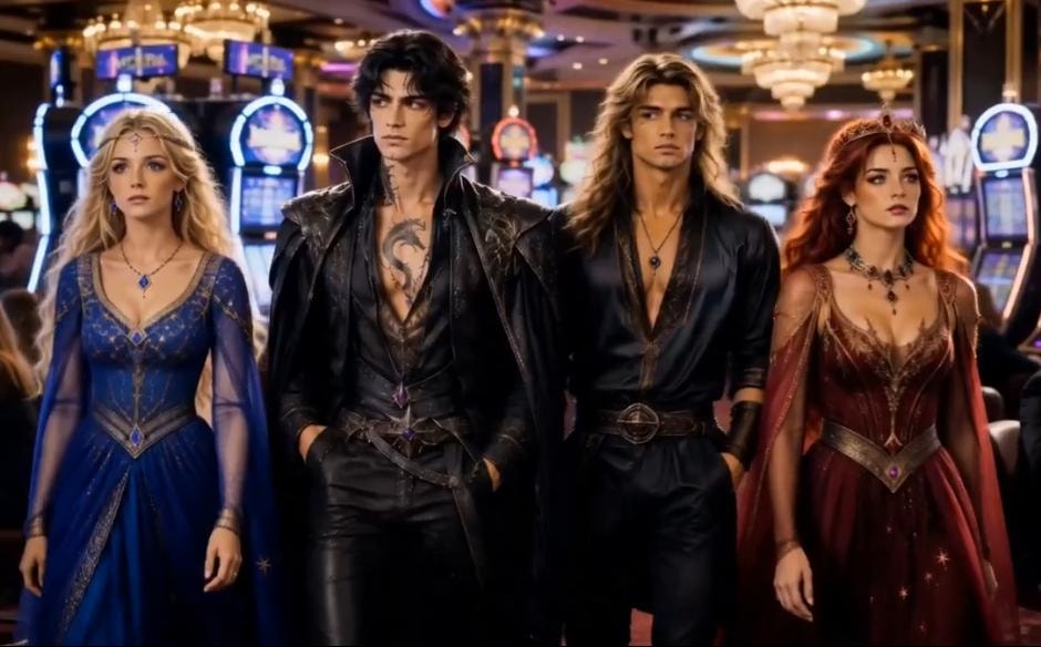 Aely, Nyx, Ren & Ember Hit the Megabucks in Vegas